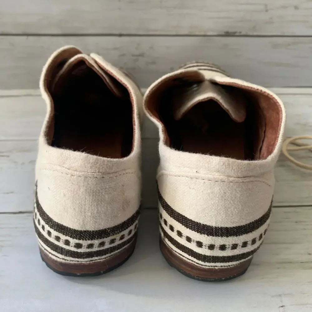 Osborn‎ for Lem Lem Casual Lace Up Shoes in Cream/Black